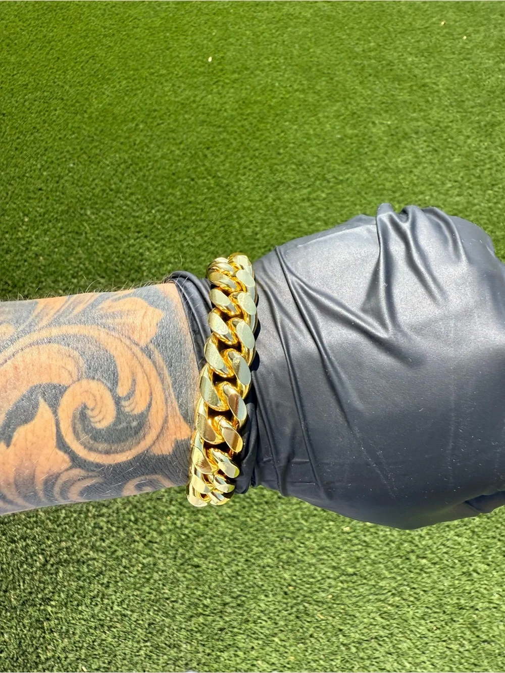 N/A curb triple bracelet